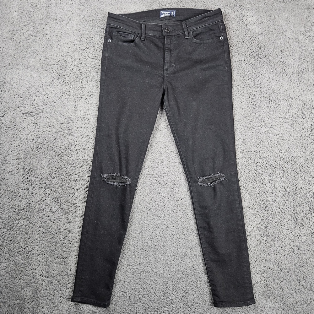 Abercrombie & Fitch Jeans Womens 28/6S Harper Super Skinny Black Denim